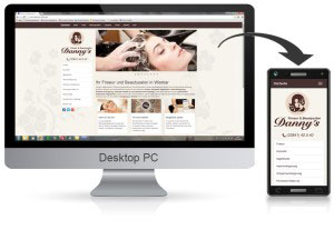 Responsive Design Website Homepage Friseur Salon-Homepage