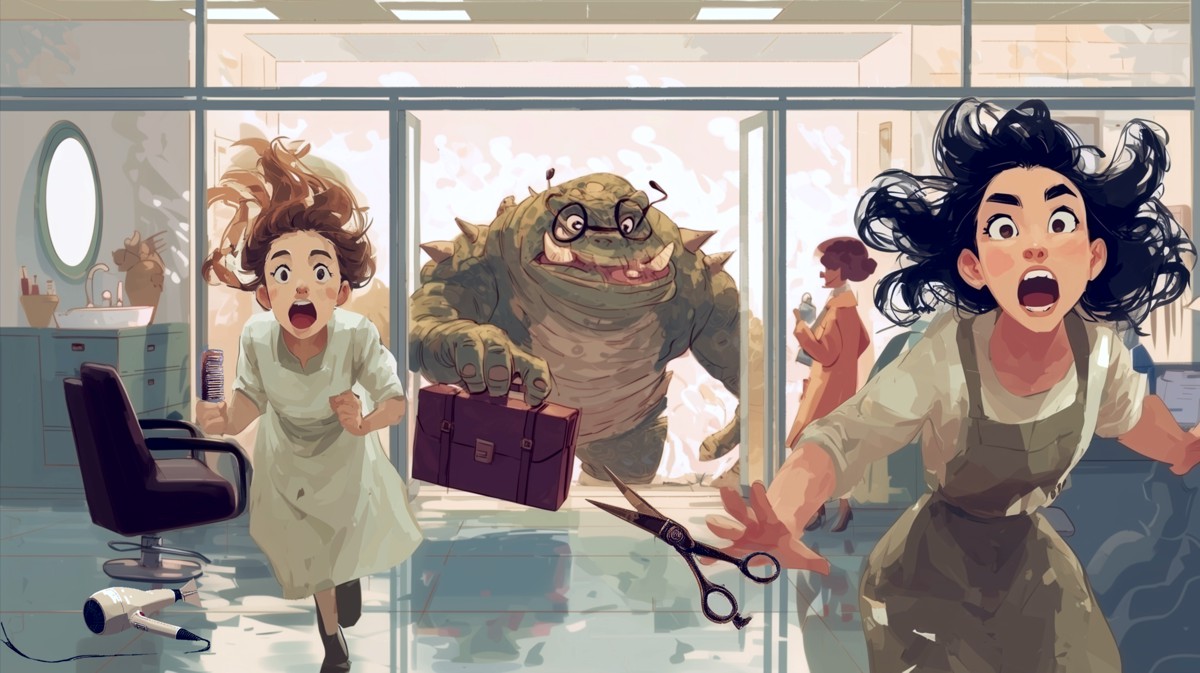 Bürokratie-Monster im Friseursalon frisst Friseure