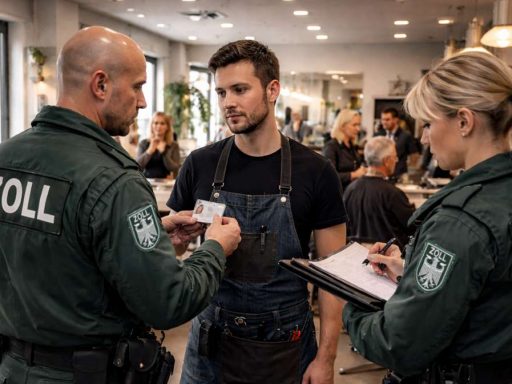 Belehrung Hinweis Ausweispflicht Zoll Schwarzarbeit Kontrolle Friseur Friseursalon