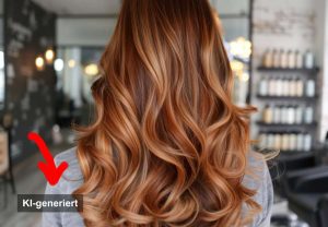 Frisurenbild Friseur Balayage KI-generiert Kennzeichnungspflicht AI ACT Friseursalon