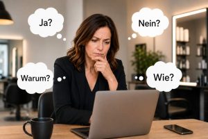 Friseur Fragen KI-Kennzeichnungspflicht Frisurenbilder Bilder Texte kennzeichnen KI-generiert